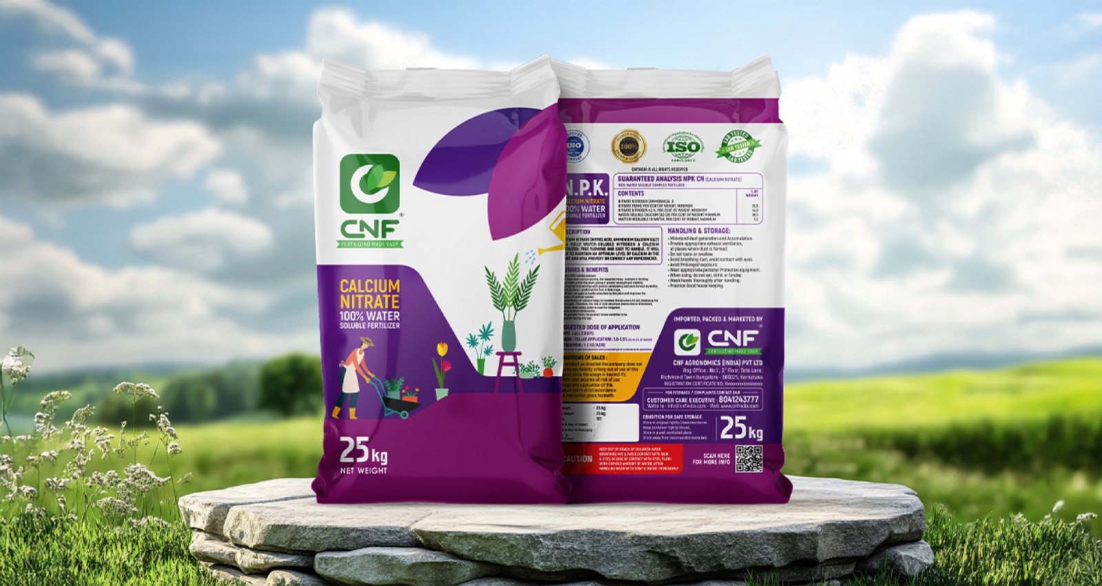 CNF Calcium Nitrate water-soluble fertilizer bag