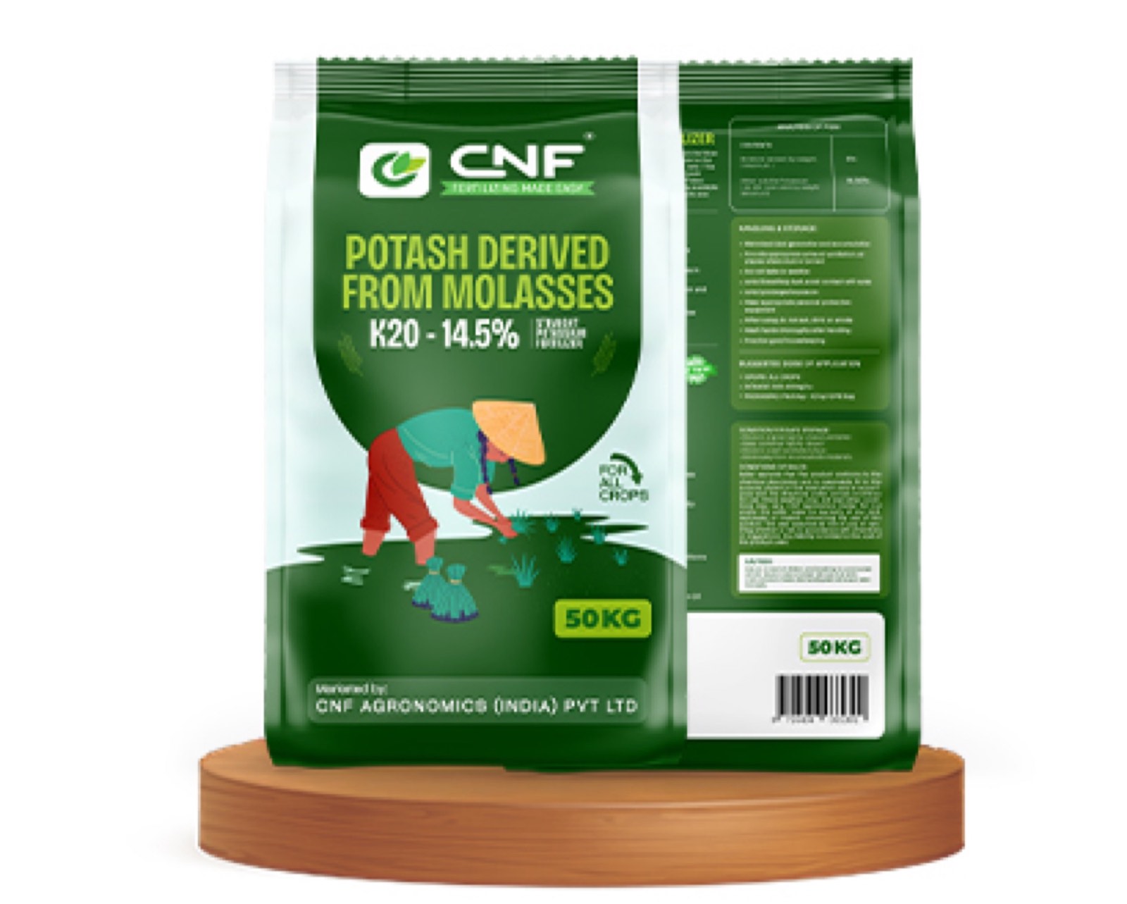 CNF PDM potash derived from molasses, 50 kg bags