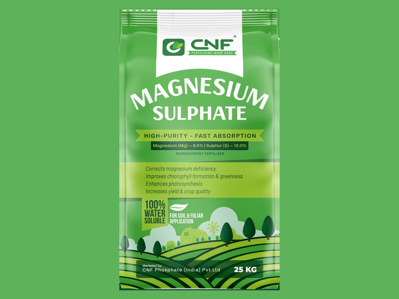 CNF Magnesium Sulphate water-soluble fertilizer bag