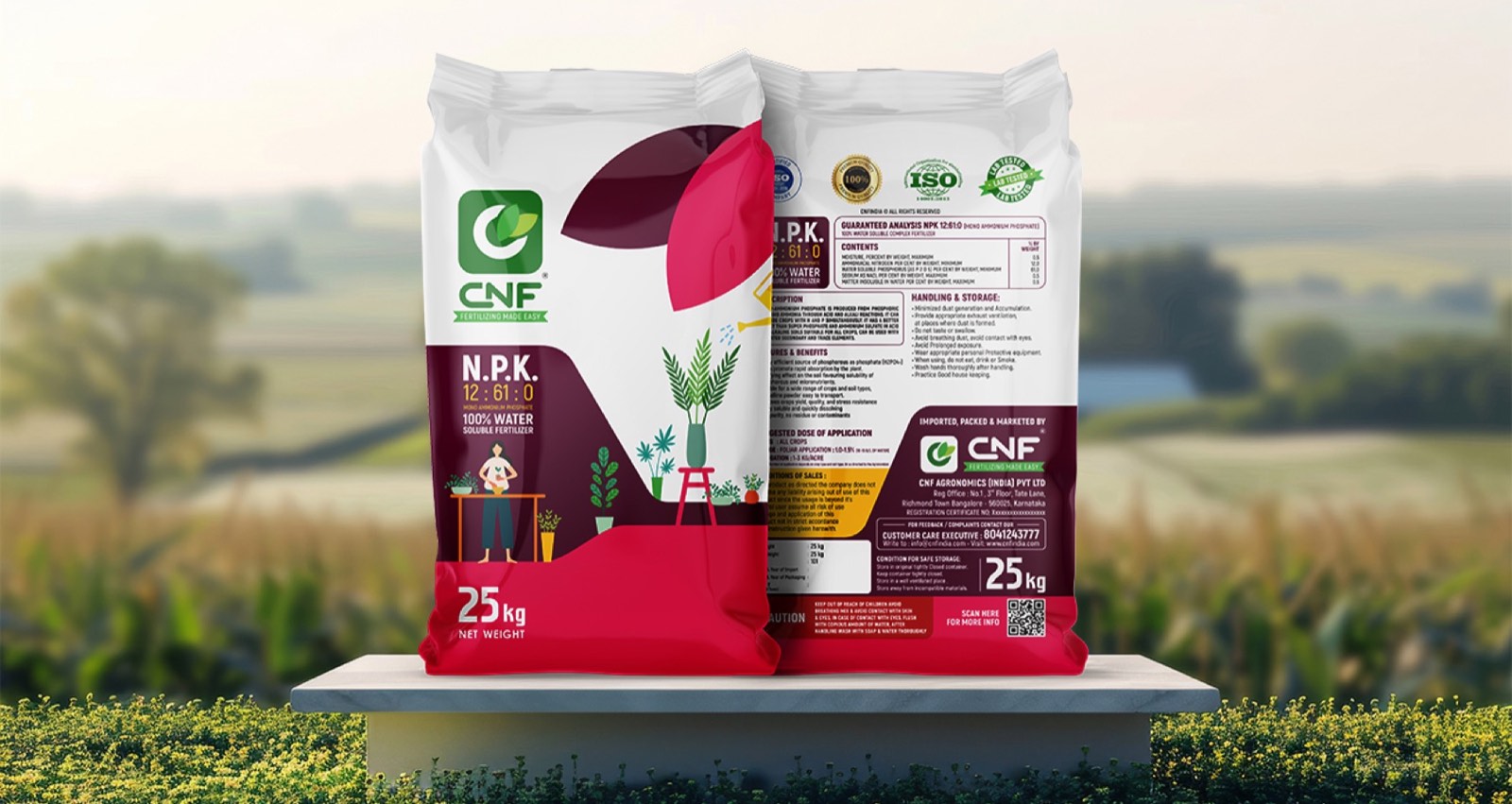 CNF Mono Ammonium Phosphate 12:61:0 water-soluble fertilizer bag