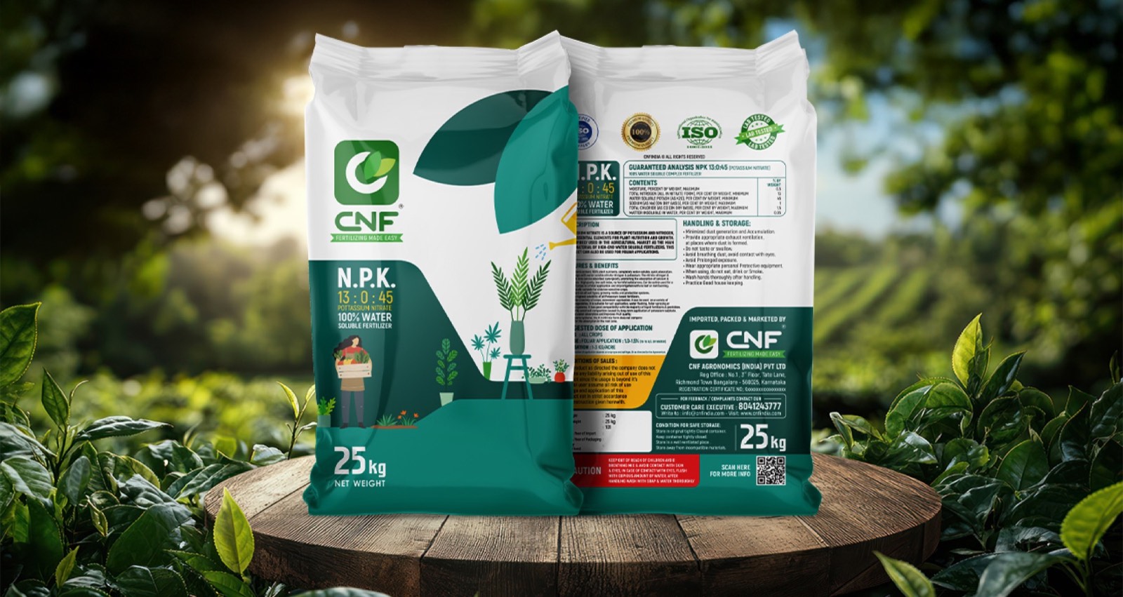 CNF Potassium Nitrate 13:0:45 water-soluble fertilizer bag